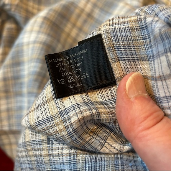 Calder Carmel Linen Limited Edition Button Down Shirt. Size Large. - Picture 10 of 14